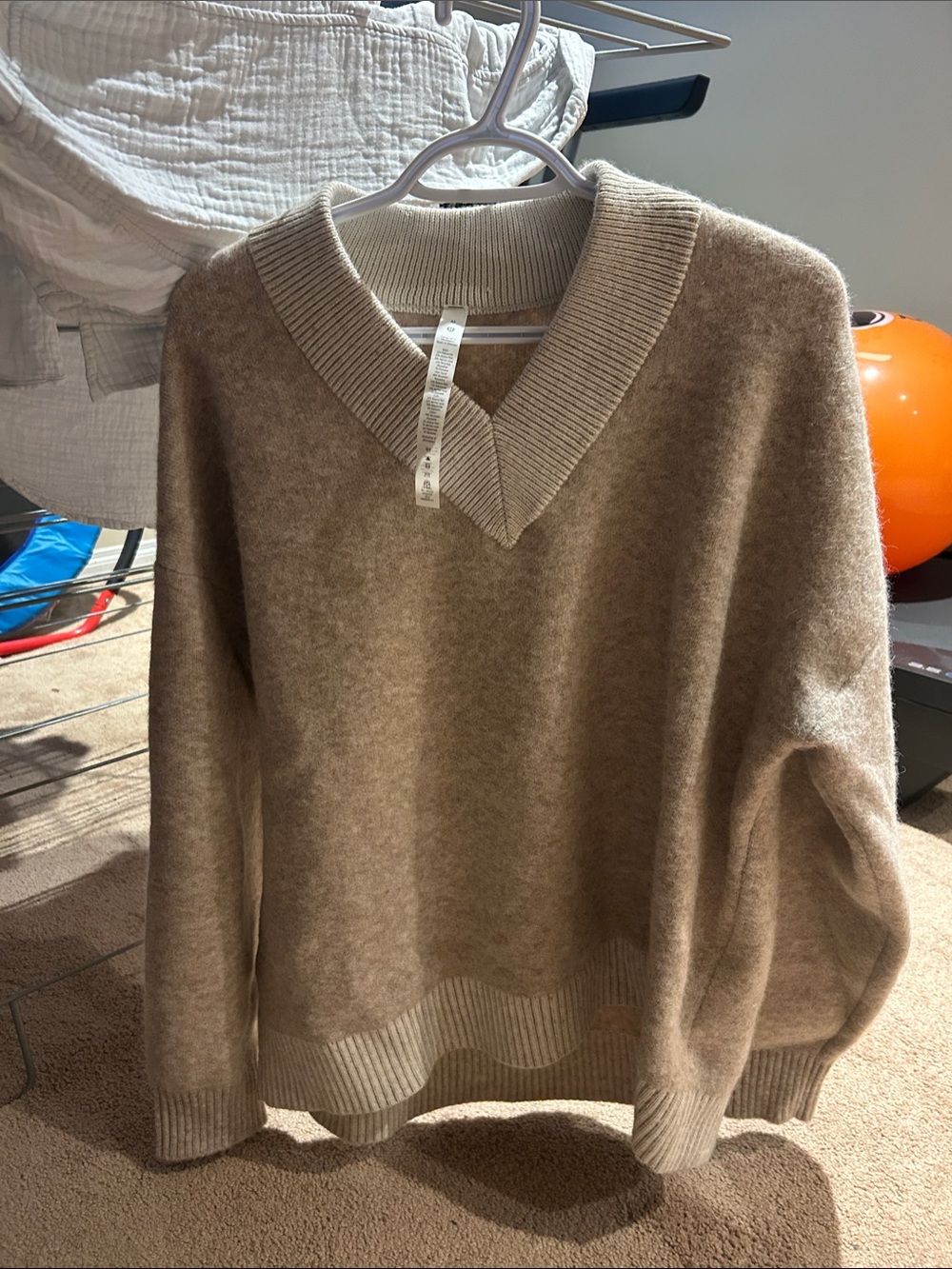 Oversized lululemon sweater made with a blend includ. merino wool and alpaca hai